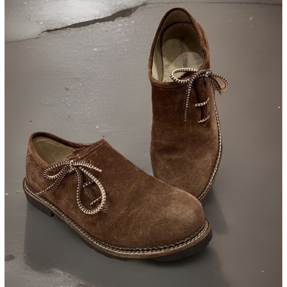 Spieth & Wensky Shoes Men Size 46 US 12 Suede Leather Loafers Side Lacing Casual - Picture 1 of 9